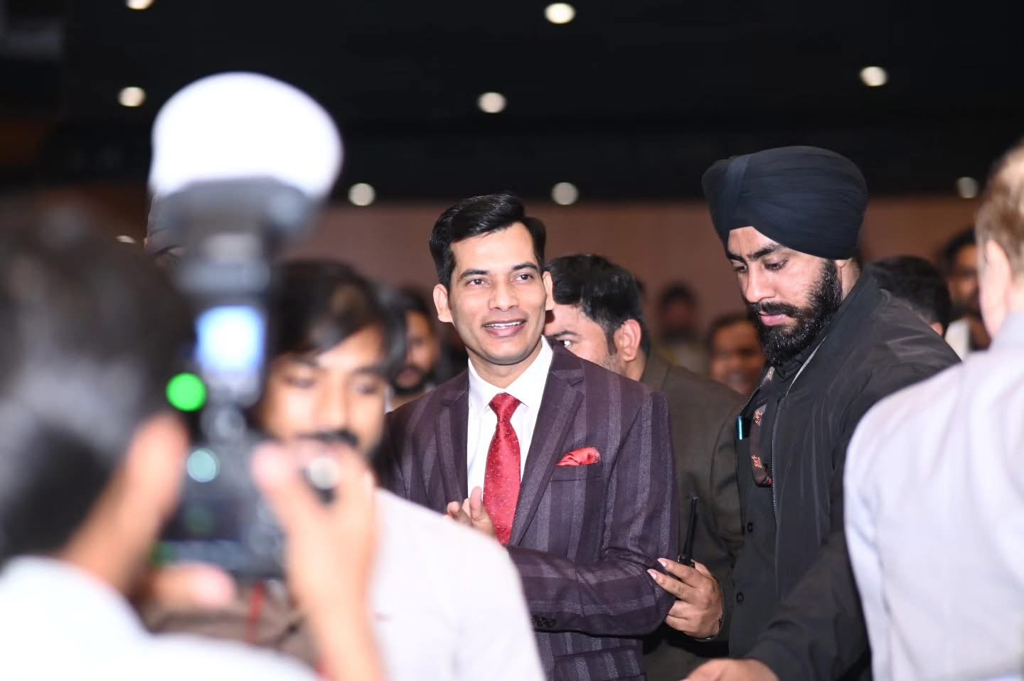 Shashish Kumar Tiwari welcomed by attendees and media